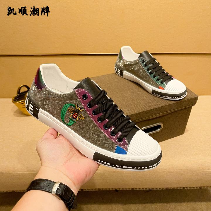 板鞋男秋冬酷奇轻奢男鞋潮牌亮片鞋子轻奢潮流百搭鸳鸯爆款板鞋