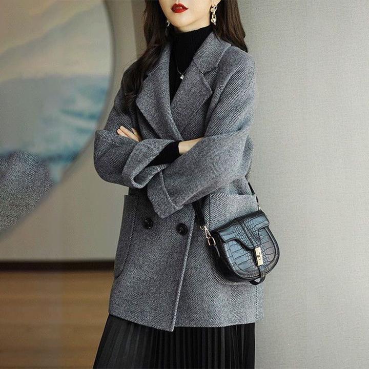 大衣女2023优雅纯色时髦通勤潮流女秋冬新款宽松显瘦百搭洋气外套