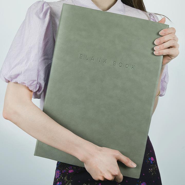 优质A3超厚760页加大护眼空白本设计绘画素描加厚简约皮面草稿本