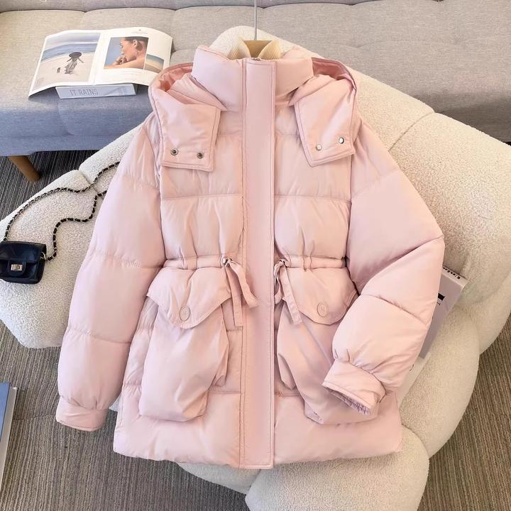 微胖妹妹大码冬季新款连帽棉服女宽松时尚显瘦收腰小个子棉衣外套