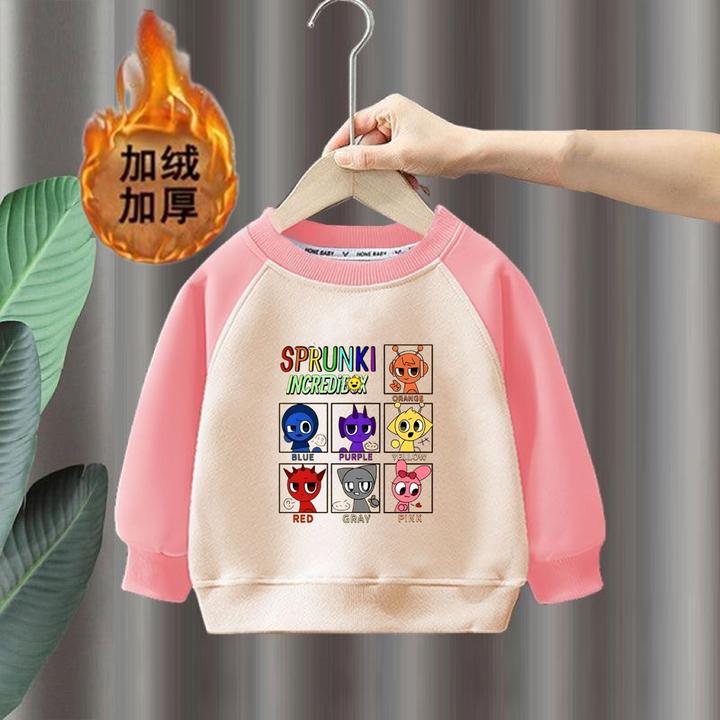新款节奏盒子Sprunki 音乐游戏周边衣服儿童卫衣插肩加绒休闲卫衣