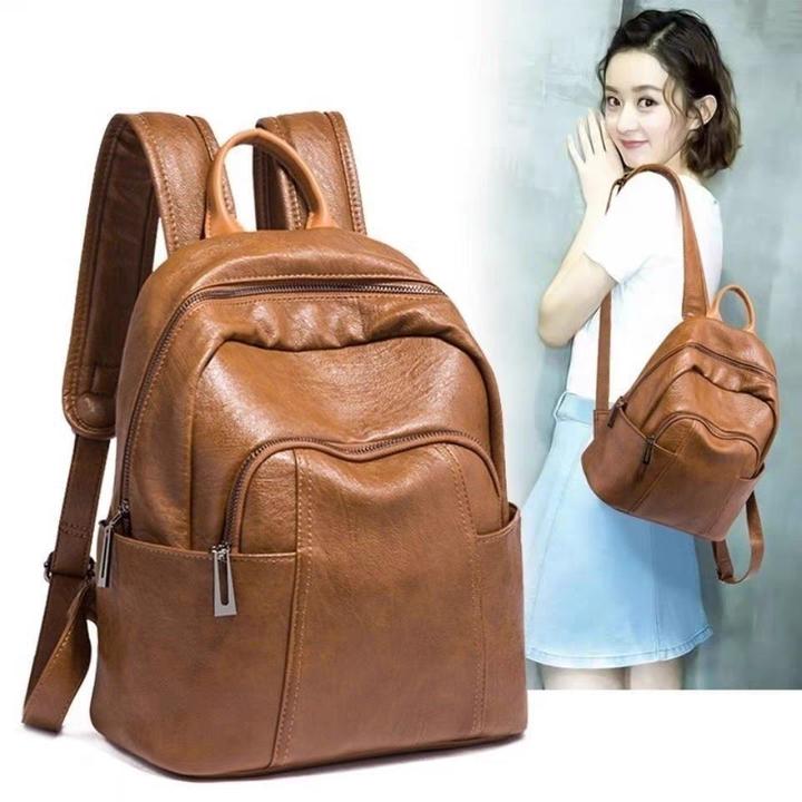 双肩包女真皮软皮2025新款时尚百搭潮头层牛皮女士大容量旅行背包