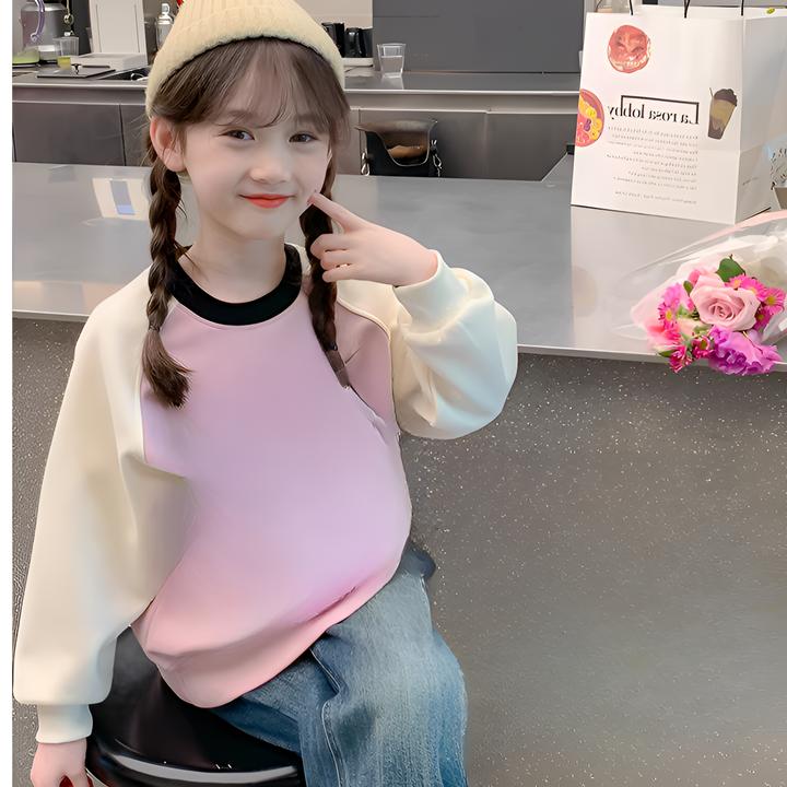 纯棉长袖儿童卫衣新款秋冬小女孩中大童洋气童装男童服装儿童衣服