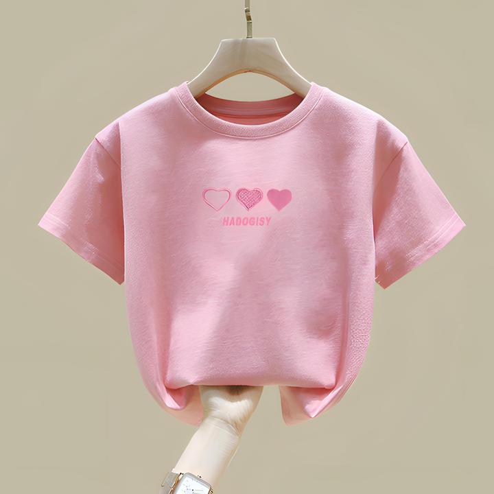 童装男女童纯棉短袖T恤夏装儿童中大童小女孩网红时髦宝宝上衣服