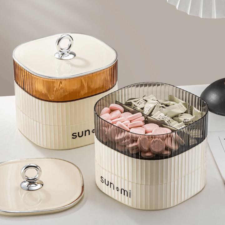 果盘家用客厅茶几坚果干果收纳盒糖果盒2023新款多层分格零食盘