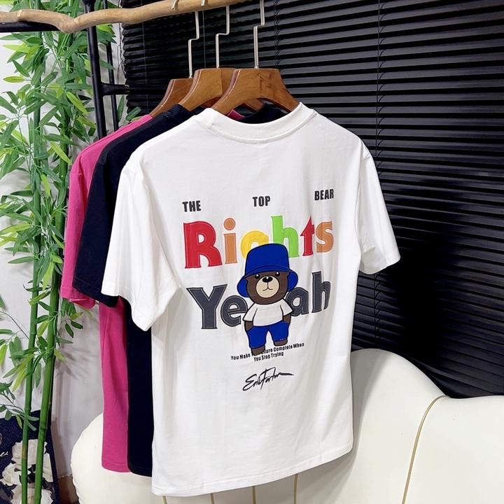 夏季新款男装短袖 休闲宽松圆领印花潮版上衣百搭卡通半袖男士