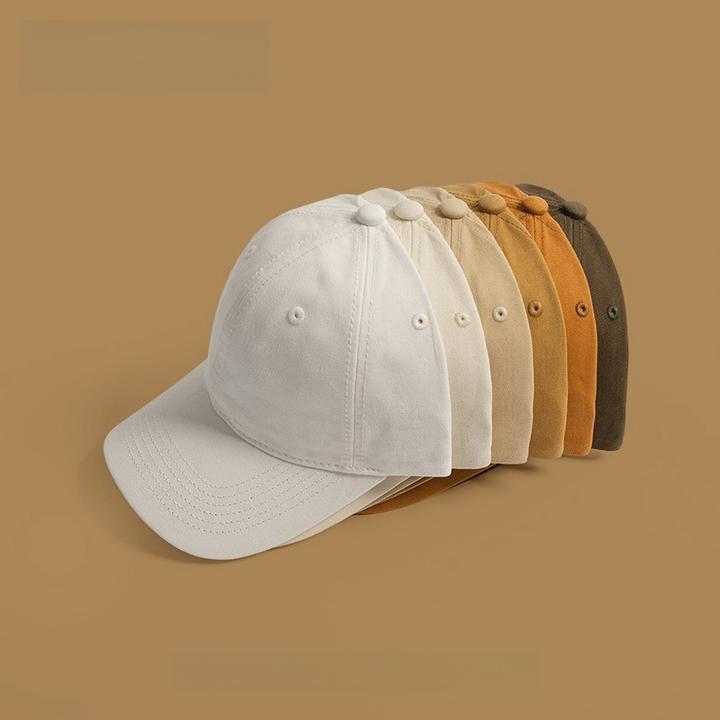 纯色帽子女简约百搭春秋鸭舌帽情侣男大头围宽檐棒球帽13色可选