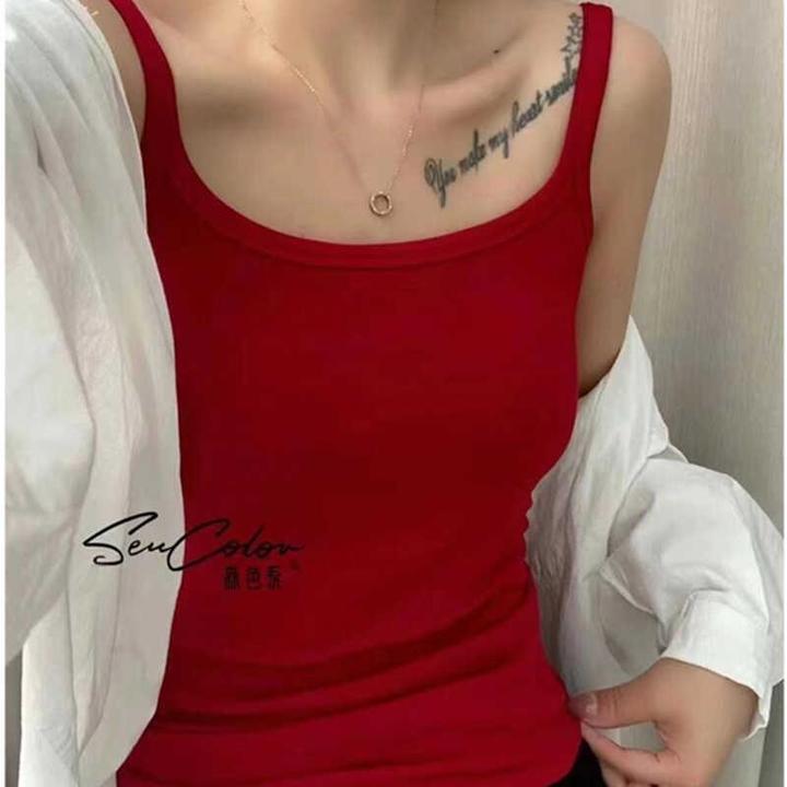 磨毛加绒2024固定吊杯带背心美背外穿运动内搭性感修身上衣