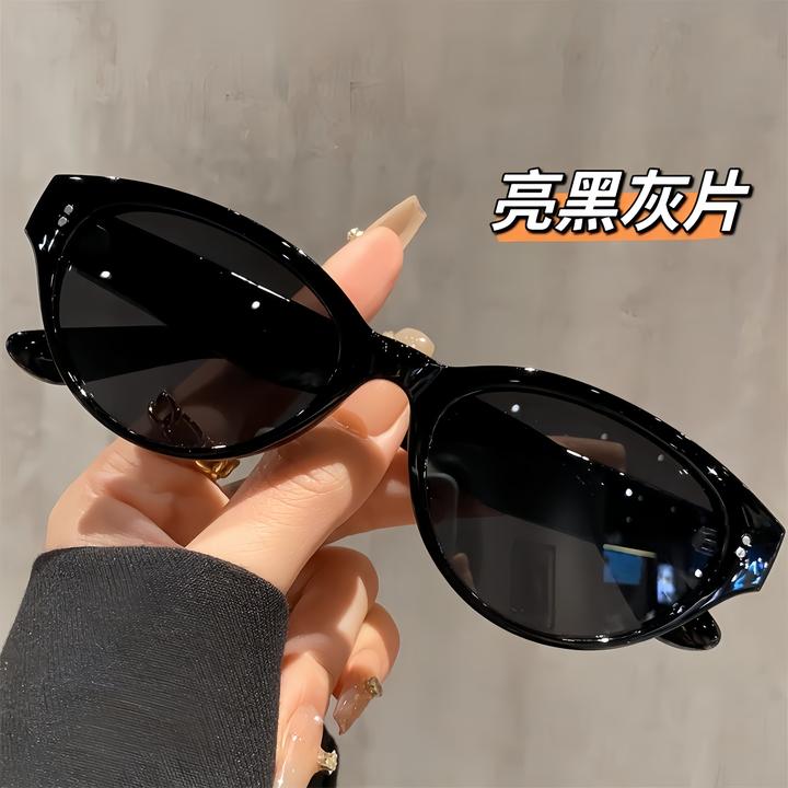 复古猫眼墨镜女2025新款显脸小潮流百搭防紫外线户外街拍太阳眼镜
