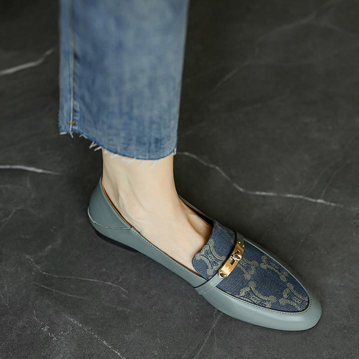 手工真皮~贵气女郎~ 法式复古小皮鞋春秋平底单鞋女英伦风乐福鞋