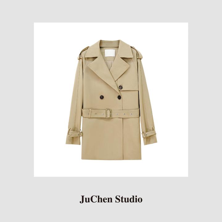 经典BBR 渠道同元！城市旅人双排短款风衣外套2207427