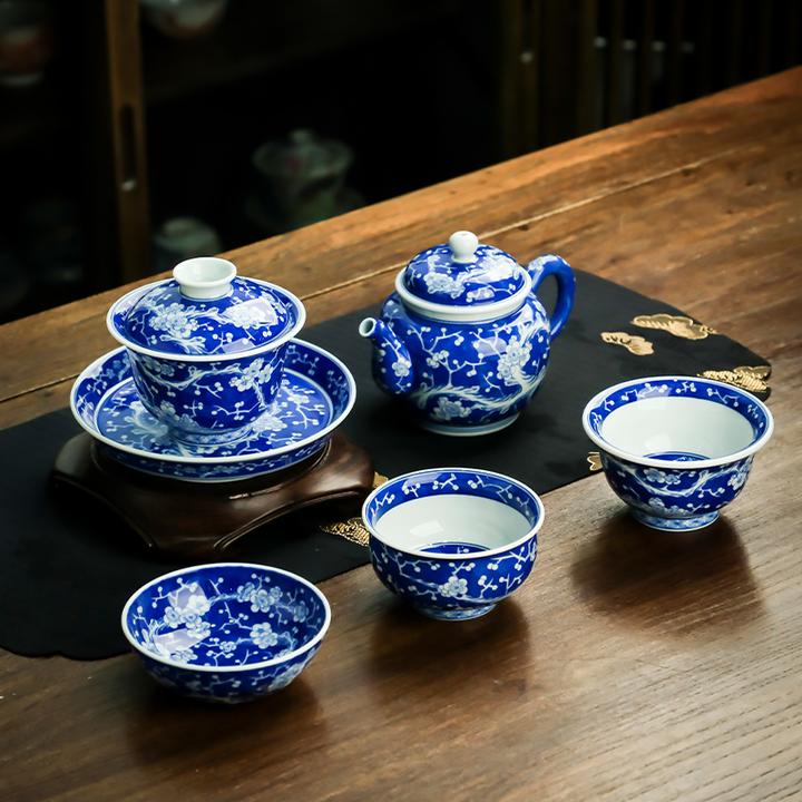 【陶月楼】冰梅压手杯元宝盖碗喝茶主人杯容量100毫升景德镇茶具