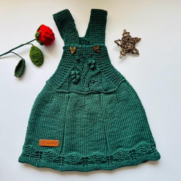 婴幼儿背带短裙材料包儿童毛线毛衣蓬松柔软手工时尚新款宝宝裙子