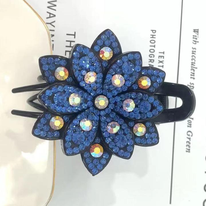 韩版鸭嘴夹燕尾三齿夹网红百搭水晶发卡简约成人气质优雅发夹