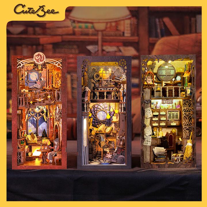 CuteBee【魔法合集】设计DIY小屋立体拼图木质拼装模型书立匠心制造