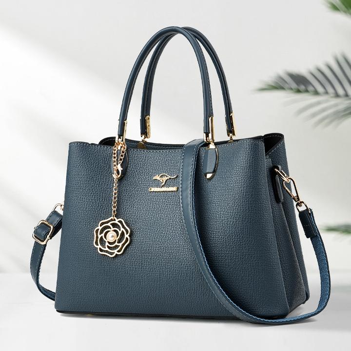 玫瑰袋鼠女包2024新款时尚软皮女士手提包百搭斜挎单肩包节日送礼