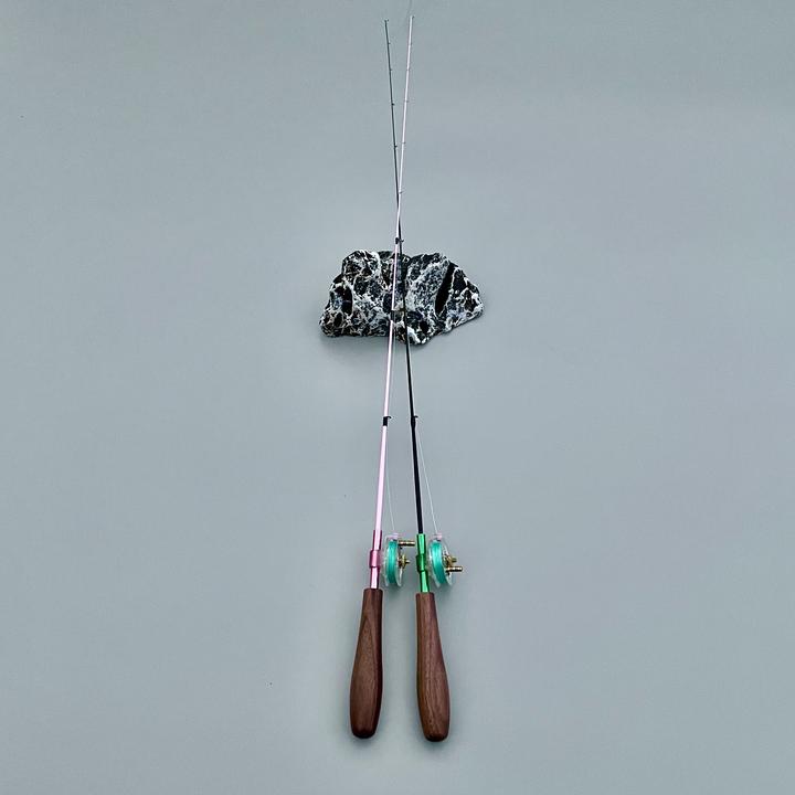 江寒鱼小物钓带轮鱼竿套装迷你便携儿童户外溪流微物超软鰟鮍虾杆