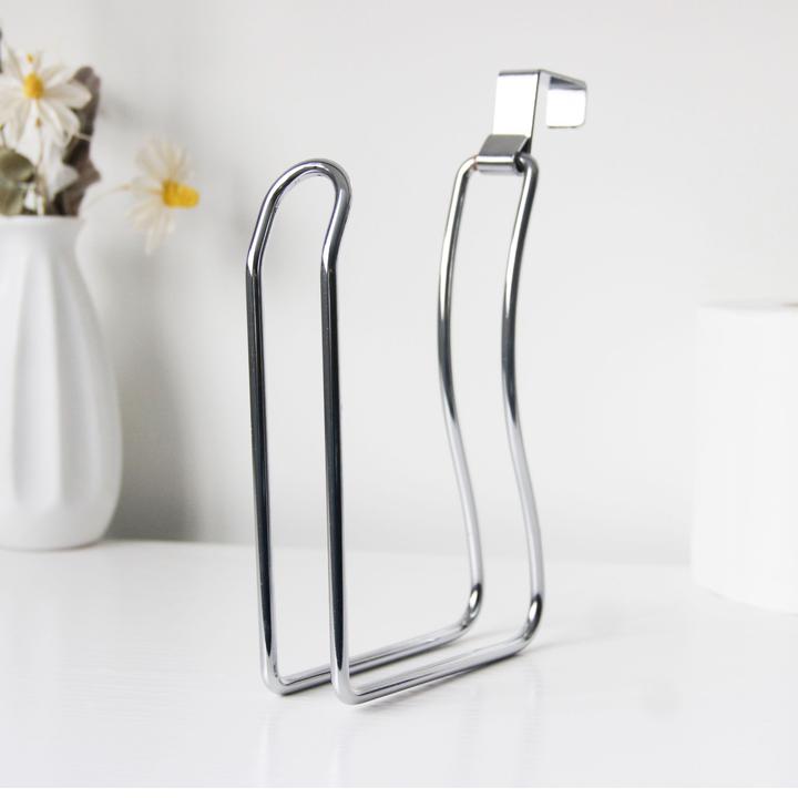 简易卷纸架马桶水箱厕纸架浴室卫生纸架铁艺免打孔门后挂钩纸巾架