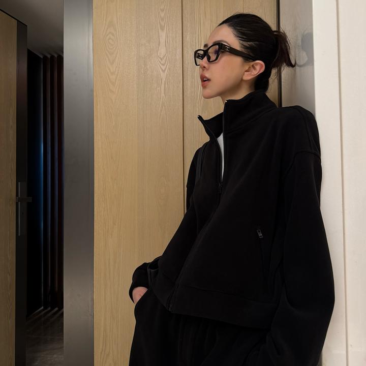 ROMI STUDIO“冬日松弛”双面摇粒绒弹力运动休闲外套 RW24WSW0804