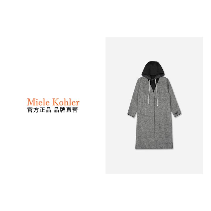 MieleKohler新款时尚假两件连帽羊毛外套MKOMX102【澳门小源同款】