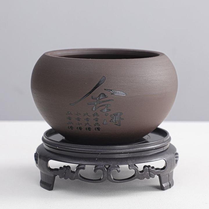 陶瓷盆小花盆舍得创意盆景微景观多肉绿植物土培带孔文竹花盆