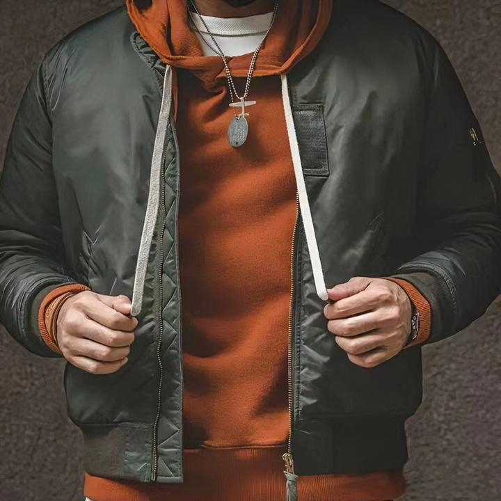马登工装美式空中MA1飞行员夹克棉服短款棉衣加厚棒球服外套男