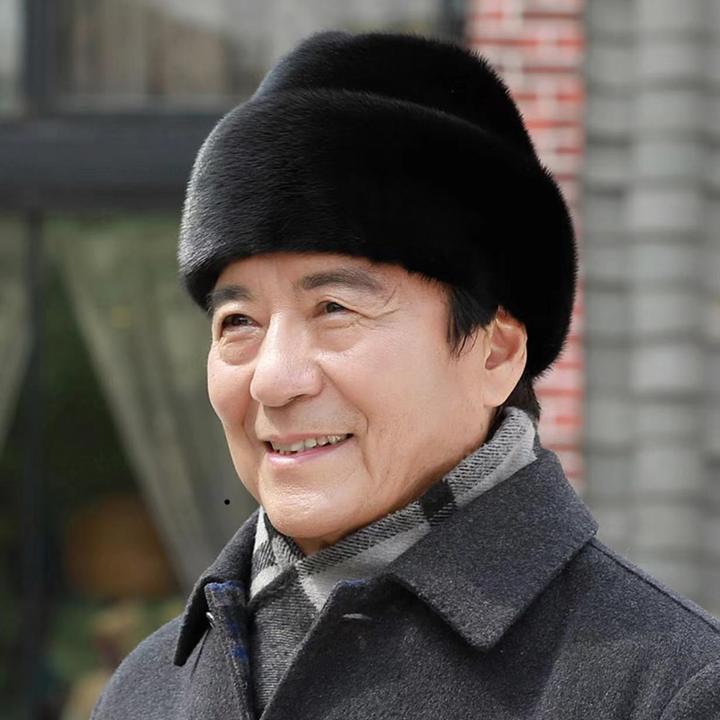 水貂帽子男加厚帽子整貂老人冬季男士中年保暖休闲法式地主帽财主