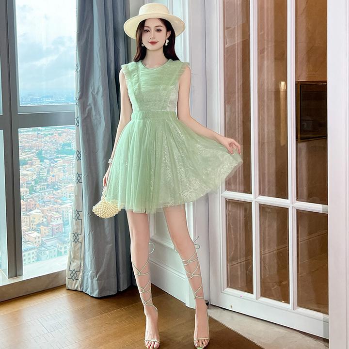 21366连衣裙名媛公主气质显瘦法式时尚甜美仙气宴会收腰修身