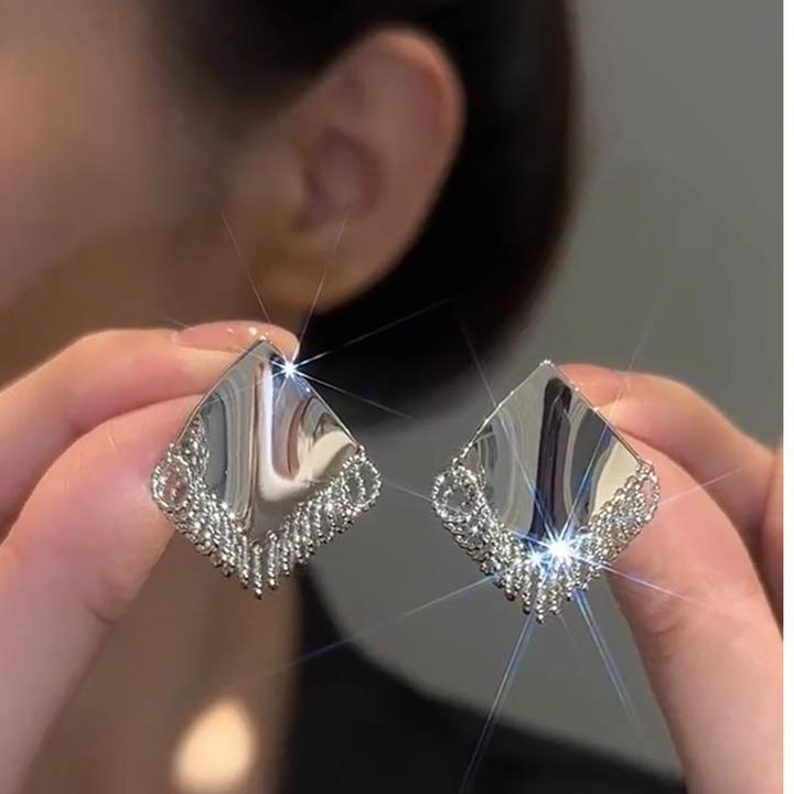 铜合金耳饰 秋冬百搭法式流苏小众时尚简约潮流个性精致设计感ins