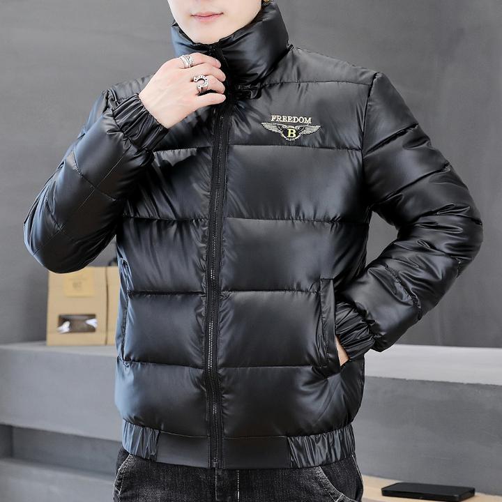 立领棉衣男士冬季新款时尚刺绣潮流棉服短款加厚棉袄冬装保暖外套
