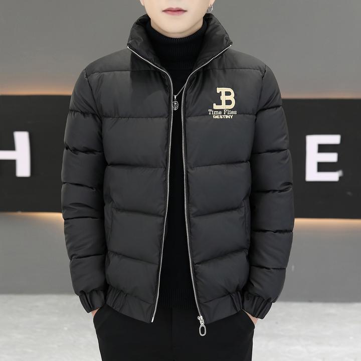 男士冬季立领棉服男款休闲保暖棉衣青年潮牌刺绣时尚短款痞帅外套