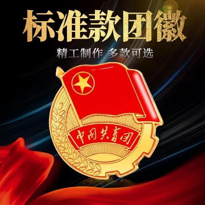 合金仿水晶胸针 团徽共青团磁吸强磁中国共青团团员徽章正版胸针