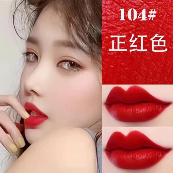 正品显白经典正红色口红不易掉色滋润日常豆沙姨妈色复古大红色女