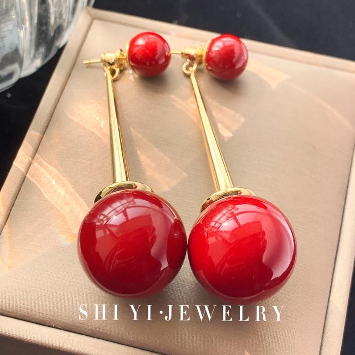 铜合金仿珍珠耳饰 Shiyi/【白月光】贵气名媛珠珠耳环法式两戴耳环