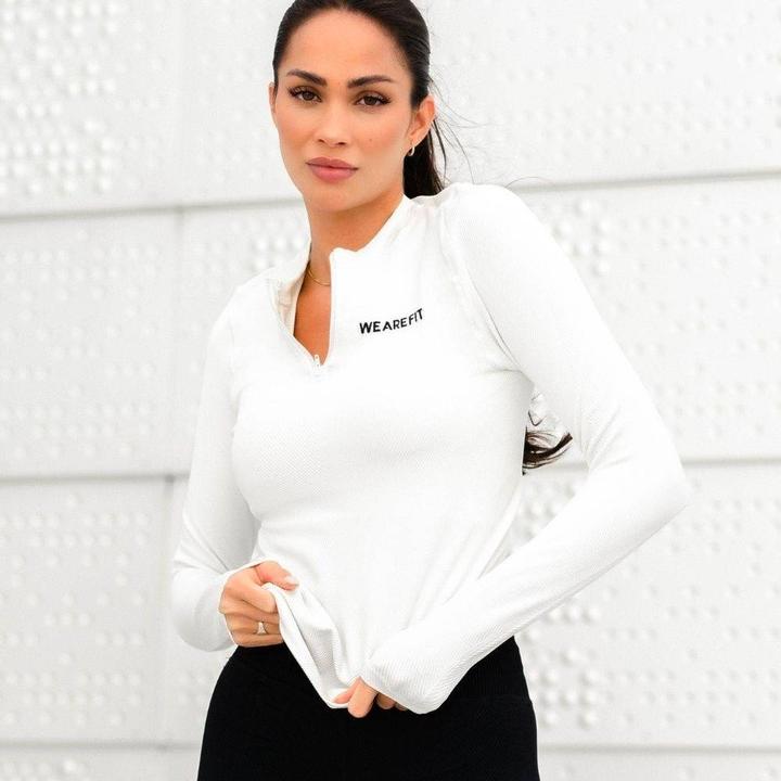 【WAF小火苗半拉链长袖】外贸Y单运动健身服户外运动服装