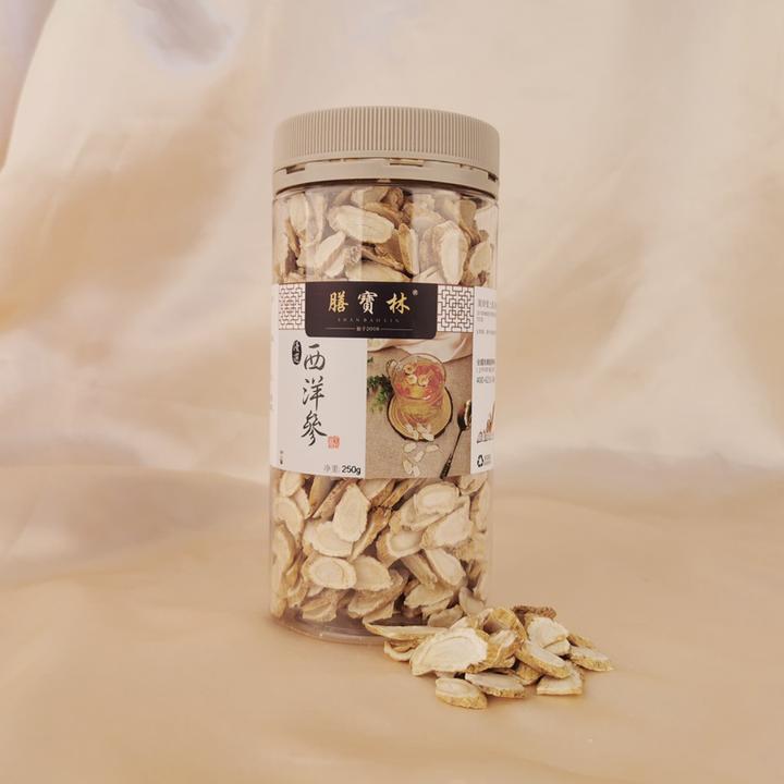 加拿大西洋参 花旗参手工切片中大片滋补营养正品250g/罐