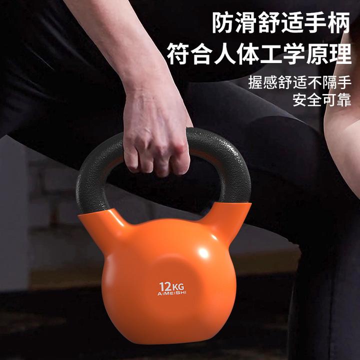 时尚纯铁铸铁男士提壶哑铃健身壶铃舒适女士深蹲器材练蜜桃臀器材