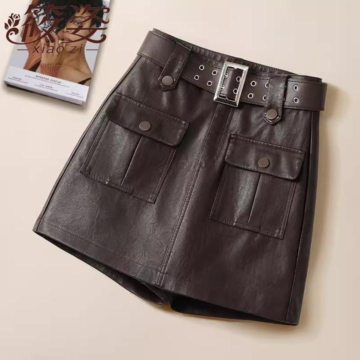 2025新款pu皮裙半身裙裤秋冬女短裙百搭显瘦高腰修身a字包臀裤裙