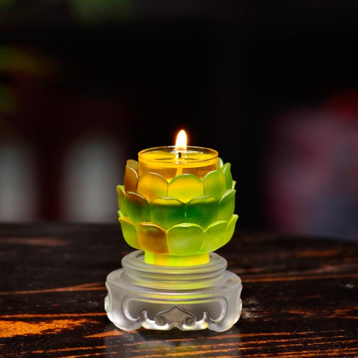 梁明毓古法琉璃 | 小莲花台 茶杯花器瓶托 蜡烛台 茶具茶席配饰