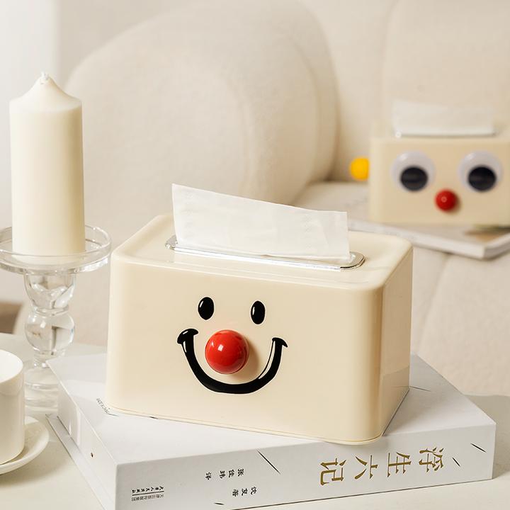 奶油风高颜值纸巾收纳盒桌面茶几可爱餐巾纸收纳家用卧室客厅厕所