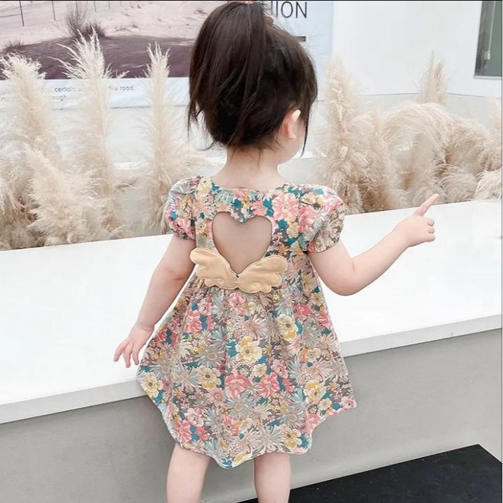 女宝宝纯棉碎花连衣裙2025新款女童网红洋气公主裙女童夏装裙子