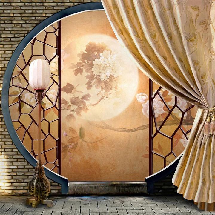 古风背景布汉服室内布景直播间装饰布3d立体网红主播中国风背景布