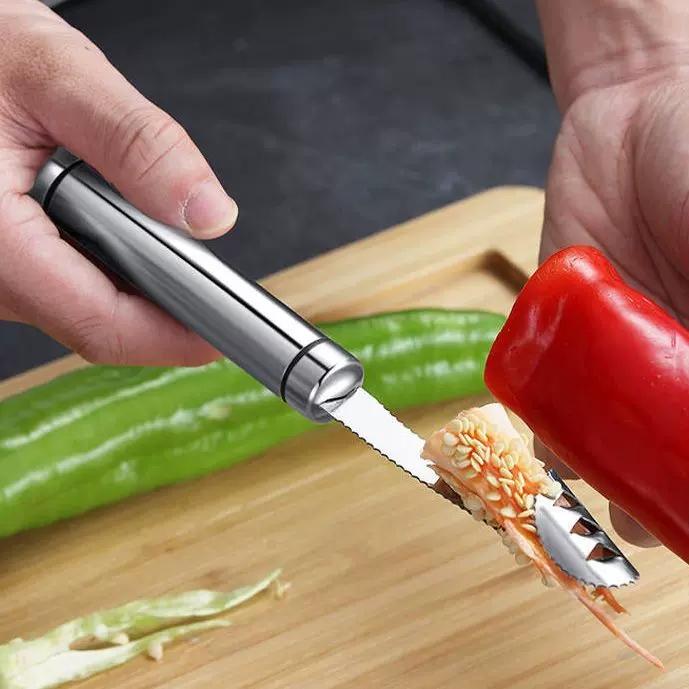 辣椒去芯器挖青椒304不锈钢厨房西红柿取籽去心器工具挖仔器