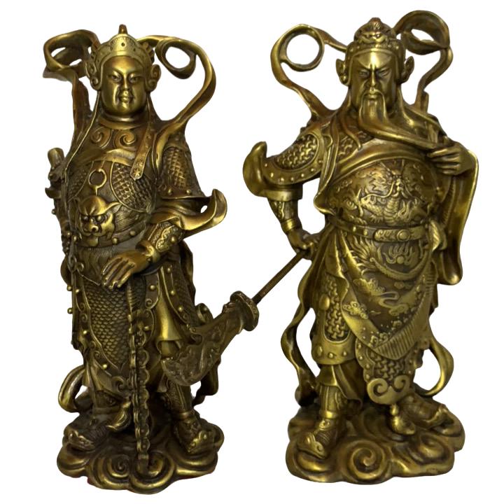 精品韦陀伽蓝菩萨家居装饰摆件财神关公