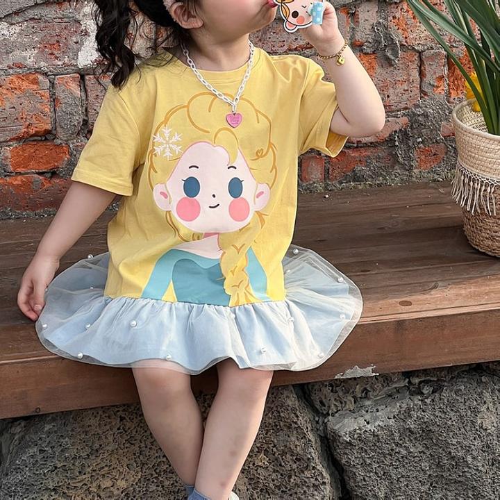 连衣裙儿童裙子套装女童宝宝夏季卡通幼儿洋气动漫小女孩小童女宝