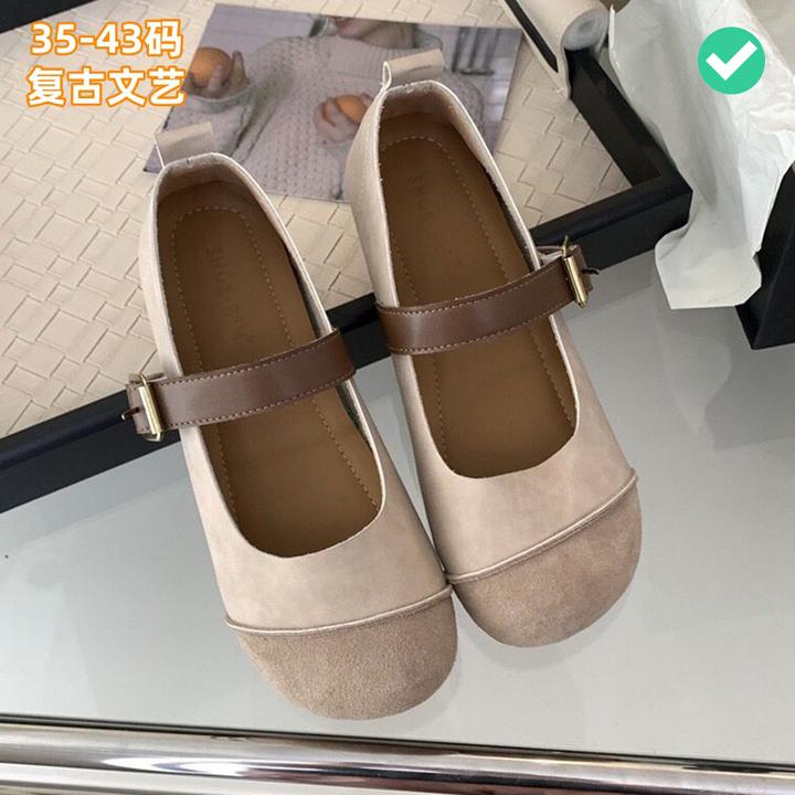 复古玛丽珍女鞋平跟文艺范民国风学院调节皮带扣大码单鞋41-42-43