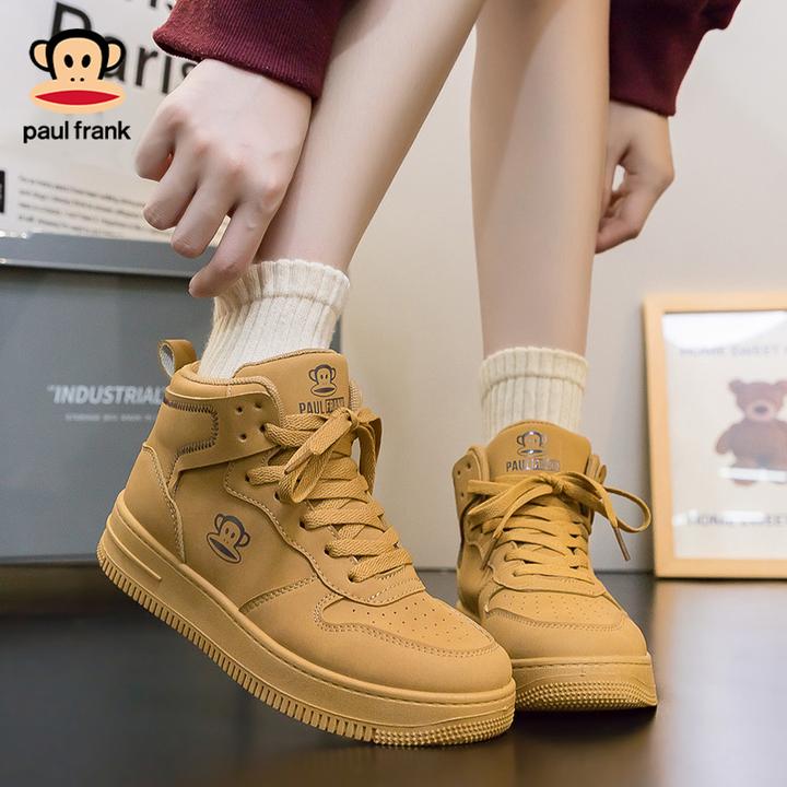 大嘴猴2025秋季新品情侣小白鞋高帮空军一号女生简约款潮鞋子板鞋