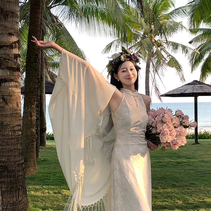 EIA一尧新中式国风【Ido求婚裙】清冷感改良气质连衣裙法式高贵长裙