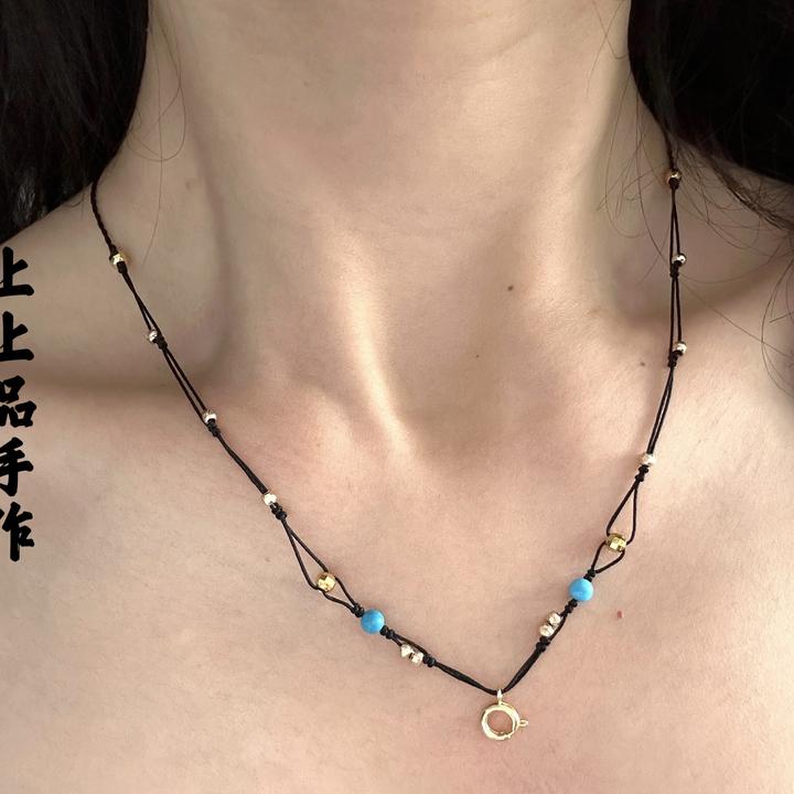 非金属布艺项链 万能链编绳百搭细款时尚多样性发货超细款项链绳