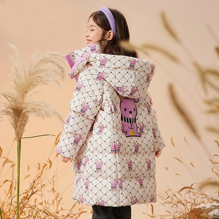 2024新款冬季女童羽绒服儿童中长款韩版女孩中大童加厚童装外套
